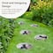 Glitzhome® 10" Set of 2 Cement Cat and Dog Textured Stepping Stones